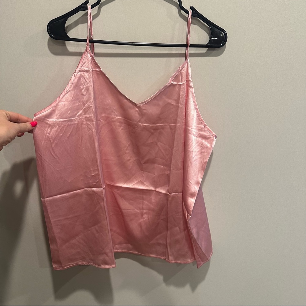 Elegant Pink Satin Camisole by [Brand]